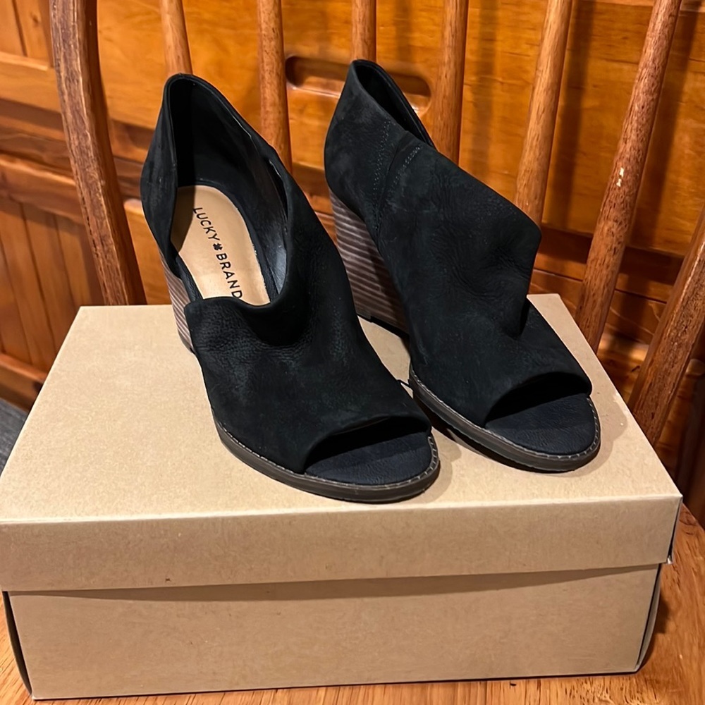Lucky Brand Lyssa Black Nubuck